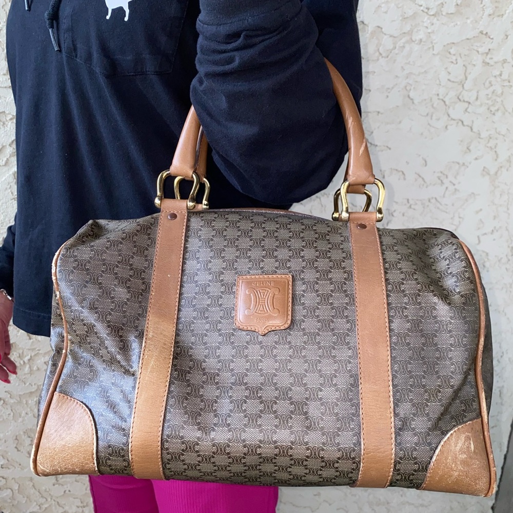 Authentic Celine Macadam Boston Duffle Bag